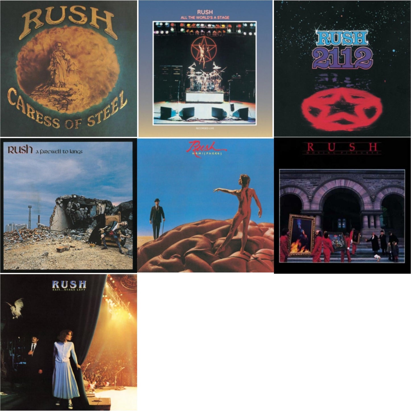Caress Of Steel (180G/Dl Card) & All The World's A Stage (180G) & 2112 (180G) & Farewell To Kings (180G) & Hemispheres (180G) & Moving Pictures (180G LP Vinyl/Dl Card) & Exit Stage Left (180G)