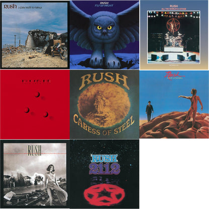 This is a 8 LP Vinyl SKU bundle.
1.This LP Vinyl is brand new.Format: LP VinylMusic Style: Prog RockThis item's title is: Farewell To Kings (180G)Artist: RushLabel: UMeBarcode: 602547117632Release Date: 4/21/2015
2.This LP Vinyl is brand new.