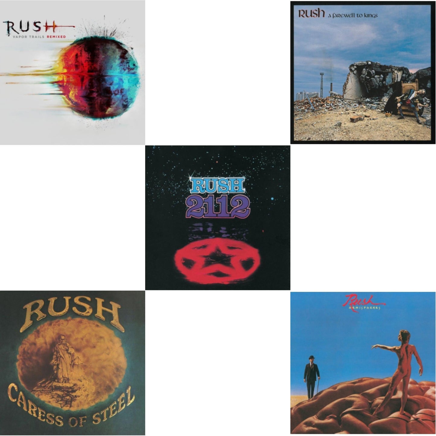 Vapor Trails (Remixed) & Caress Of Steel (180G/Dl Card) & 2112 (180G) & Farewell To Kings (180G) & Hemispheres (180G)