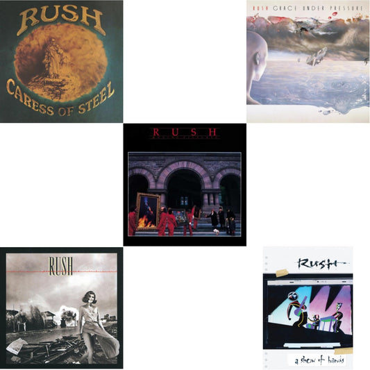 Caress Of Steel (180G/Dl Card) & Permanent Waves (180G) & Moving Pictures (180G LP Vinyl/Dl Card) & Grace Under Pressure (180G) & Show Of Hands (180G)