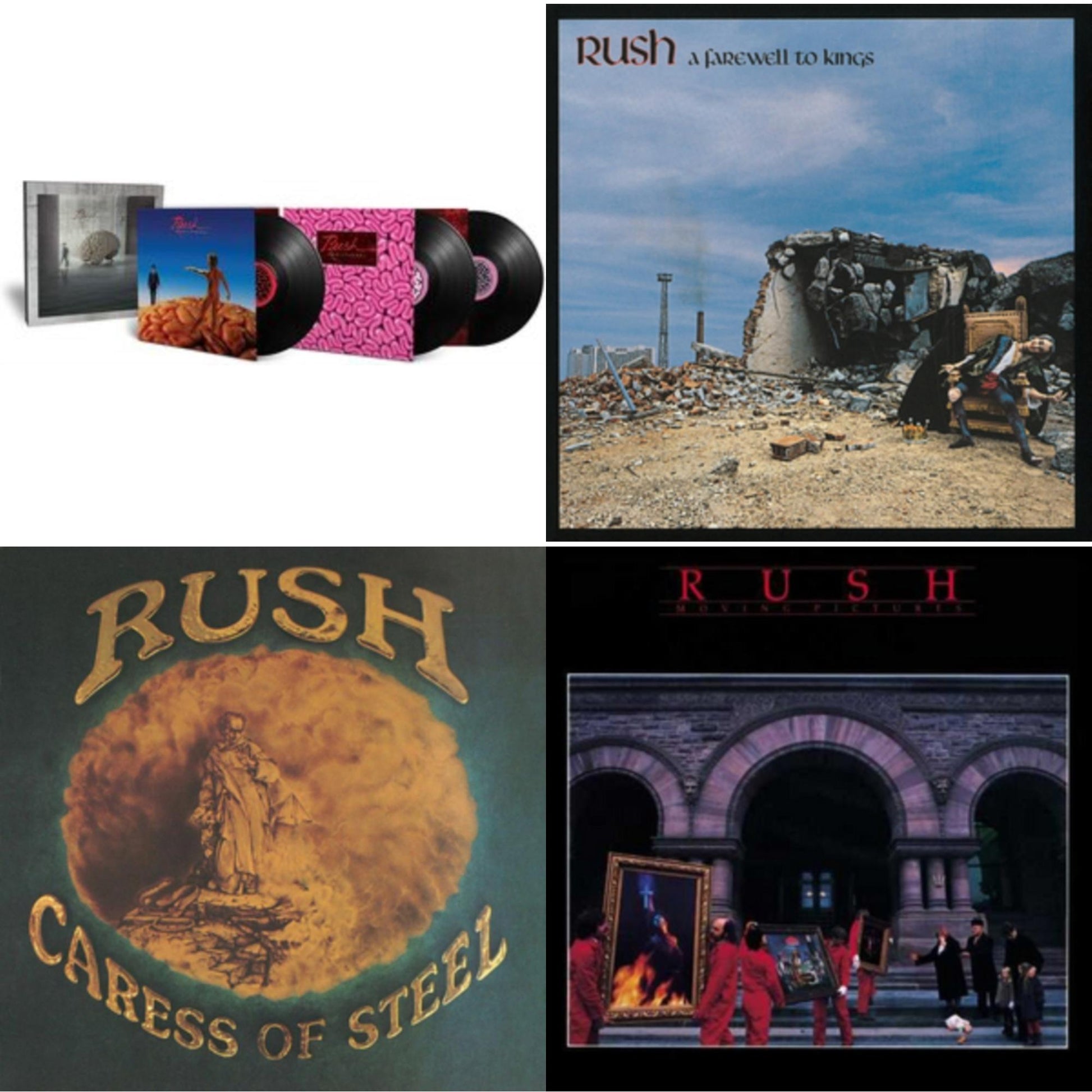 This is a 4 LP Vinyl SKU bundle.
1.This LP Vinyl is brand new.Format: LP VinylMusic Style: Hard RockThis item's title is: Hemispheres (40Th Anniversary/3 LP)Artist: RushLabel: OleBarcode: 602567955771Release Date: 11/16/2018
2.This LP Vinyl is brand new.