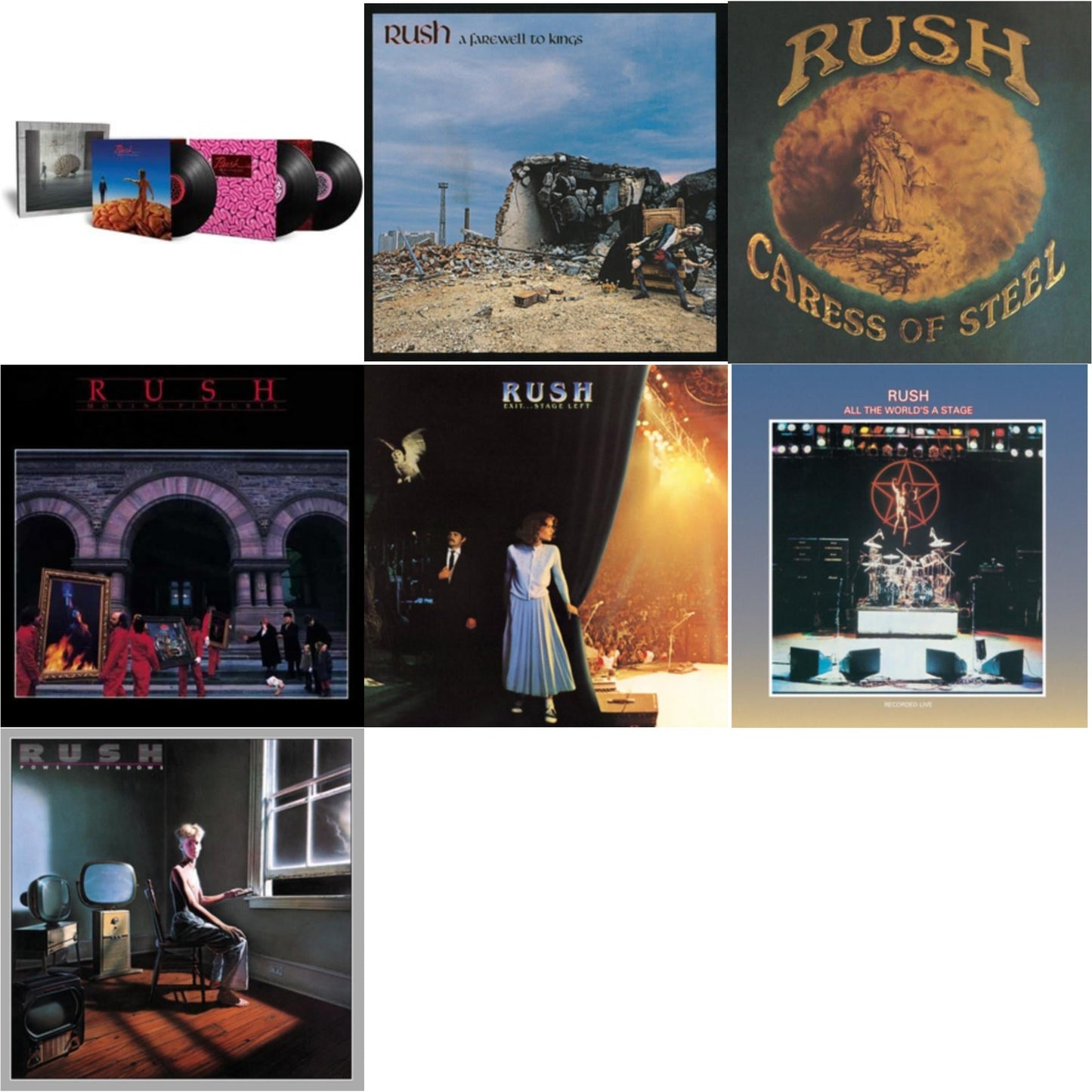 This is a 7 LP Vinyl SKU bundle.
1.This LP Vinyl is brand new.Format: LP VinylMusic Style: Hard RockThis item's title is: Hemispheres (40Th Anniversary/3 LP)Artist: RushLabel: OleBarcode: 602567955771Release Date: 11/16/2018
2.This LP Vinyl is brand new.