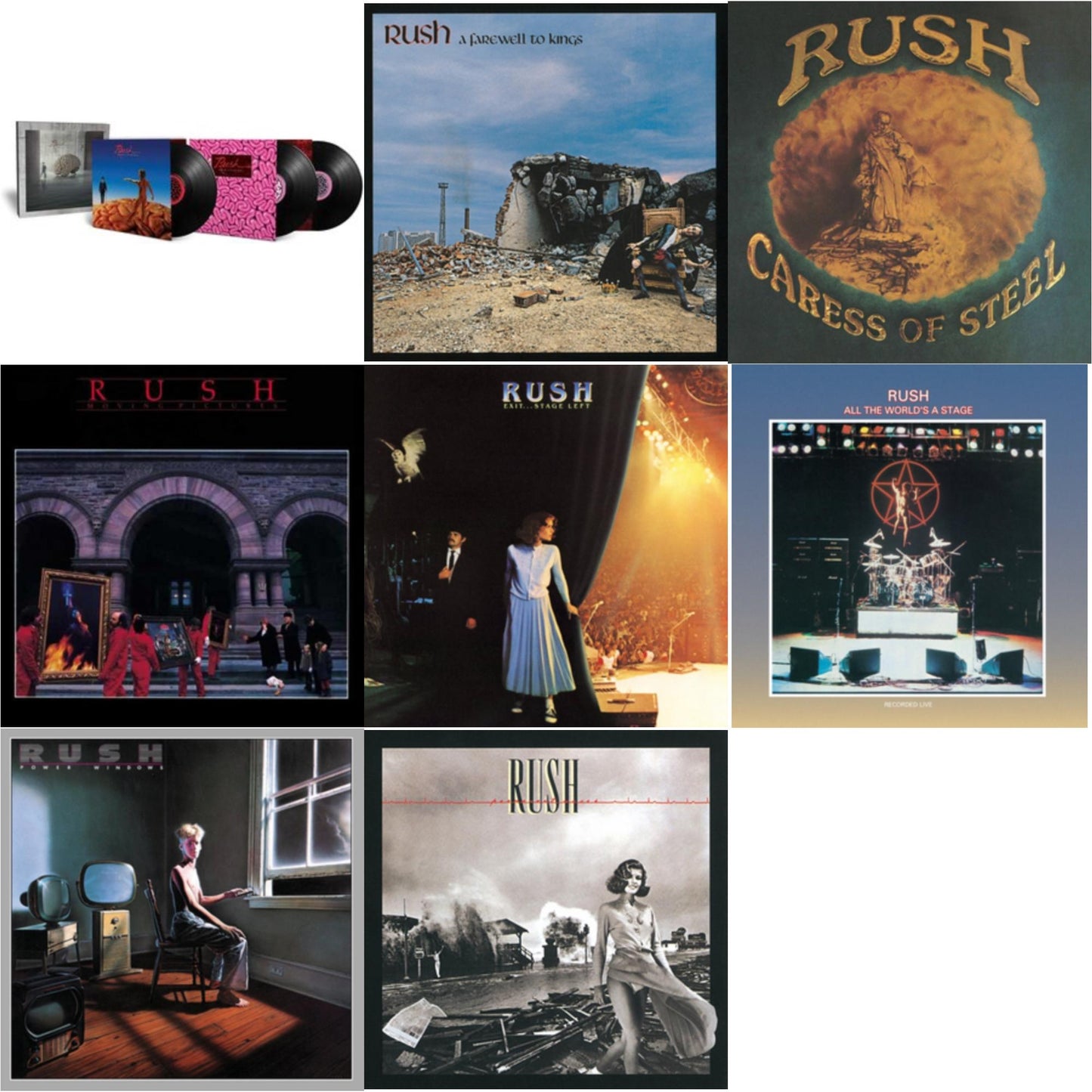 This is a 8 LP Vinyl SKU bundle.
1.This LP Vinyl is brand new.Format: LP VinylMusic Style: Hard RockThis item's title is: Hemispheres (40Th Anniversary/3 LP)Artist: RushLabel: OleBarcode: 602567955771Release Date: 11/16/2018
2.This LP Vinyl is brand new.