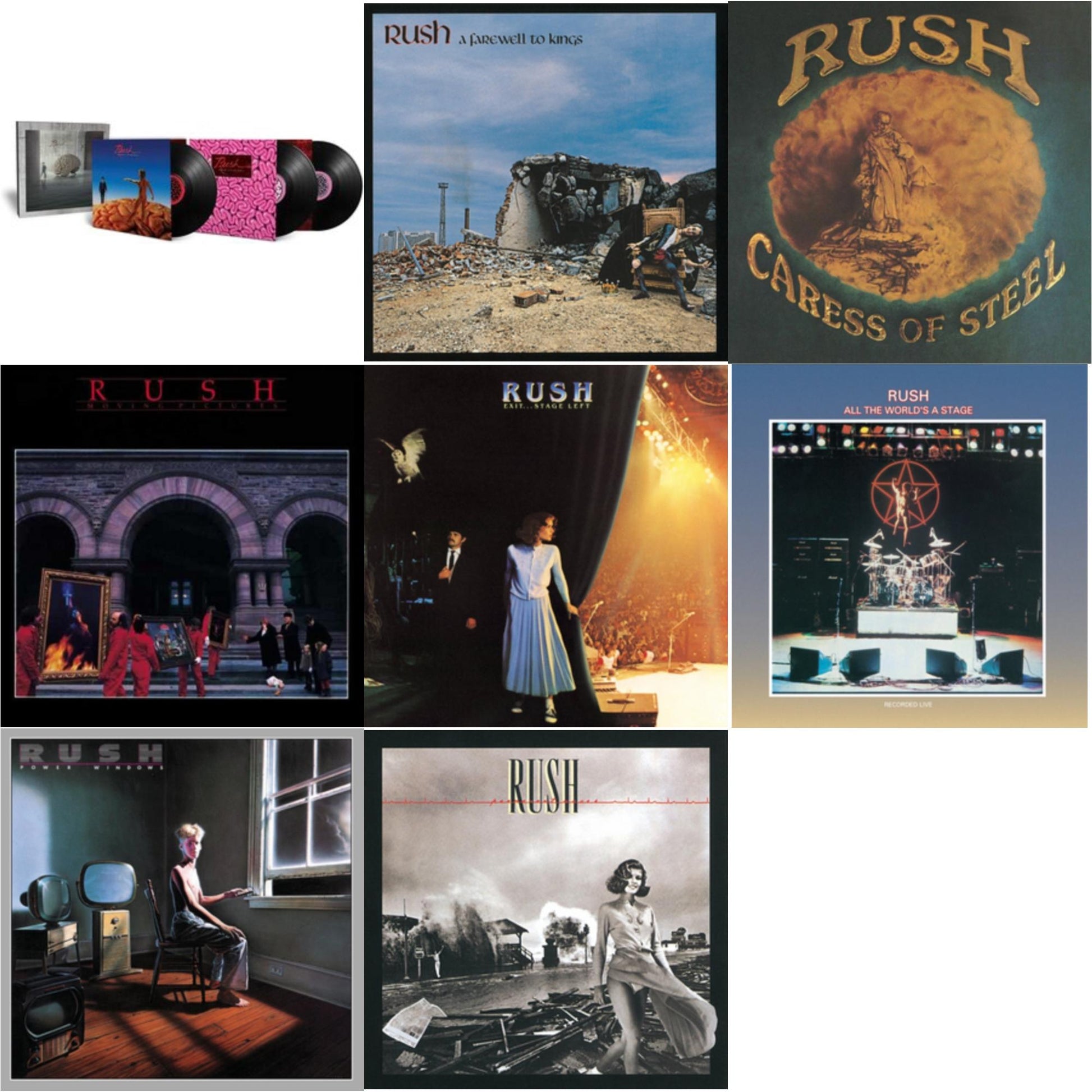 This is a 8 LP Vinyl SKU bundle.
1.This LP Vinyl is brand new.Format: LP VinylMusic Style: Hard RockThis item's title is: Hemispheres (40Th Anniversary/3 LP)Artist: RushLabel: OleBarcode: 602567955771Release Date: 11/16/2018
2.This LP Vinyl is brand new.
