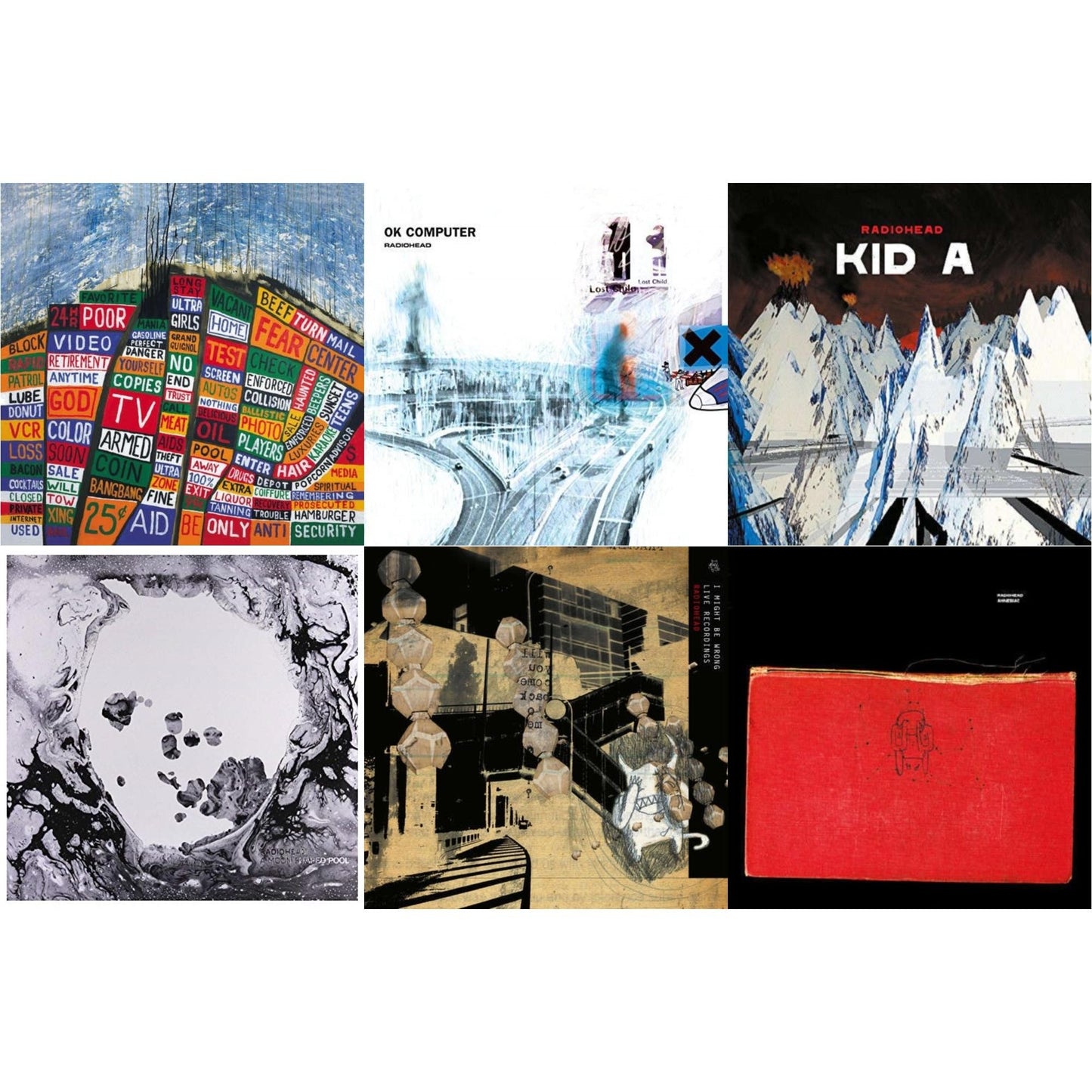 Ok Computer (2LP/180G) & Kid A (2LP/180G) & Amnesiac (2LP/180G) & I Might Be Wrong & Hail To The Thief (2LP/45 RPM/180G) & Moon Shaped Pool (Foil Gatefold Cover)