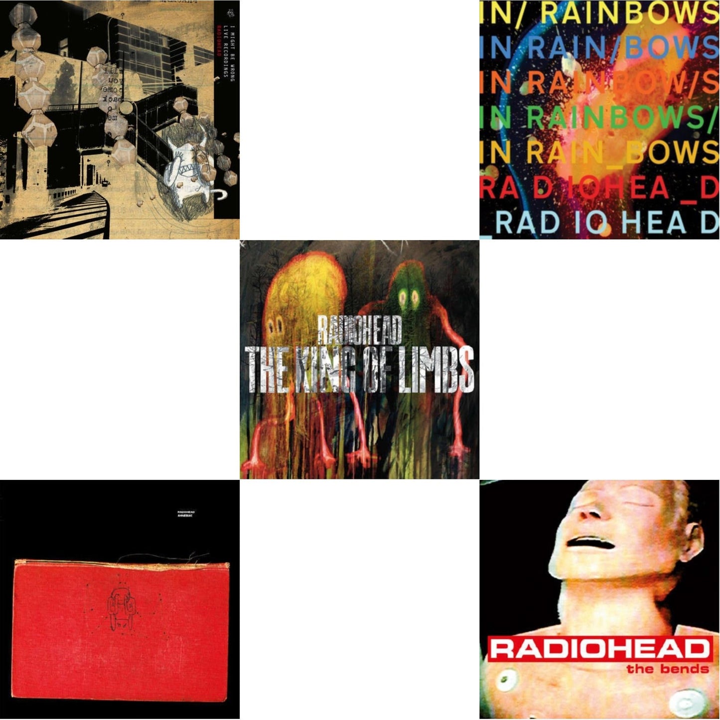 In Rainbows (180G) & Bends (180G) & Amnesiac (2LP/180G) & I Might Be Wrong & King Of Limbs (180G)