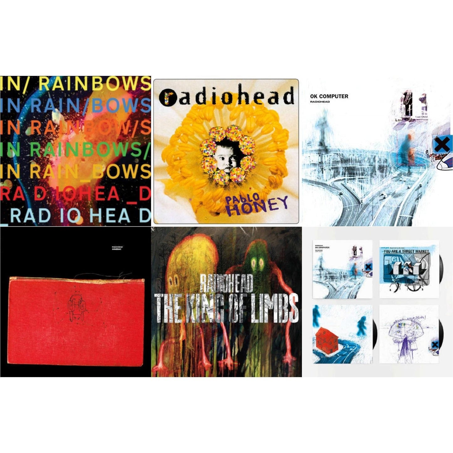 In Rainbows (180G) & Pablo Honey (180G) & Ok Computer (2LP/180G) & Amnesiac (2LP/180G) & King Of Limbs (180G) & Ok Computer Oknotok (3LP/180G)
