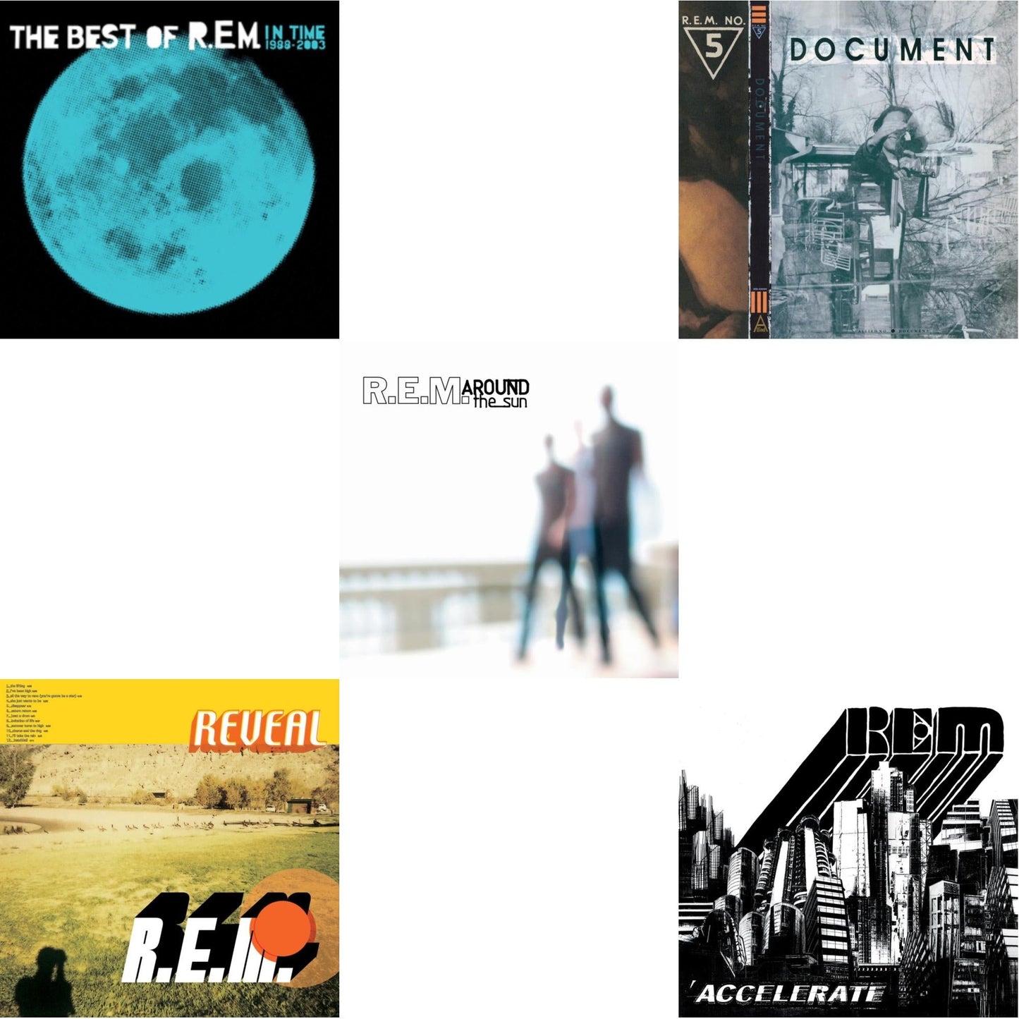Document & In Time: The Best Of R.E.M. 1988-2003 (2LP/180G) & Reveal & Around The Sun (2LP) & Accelerate