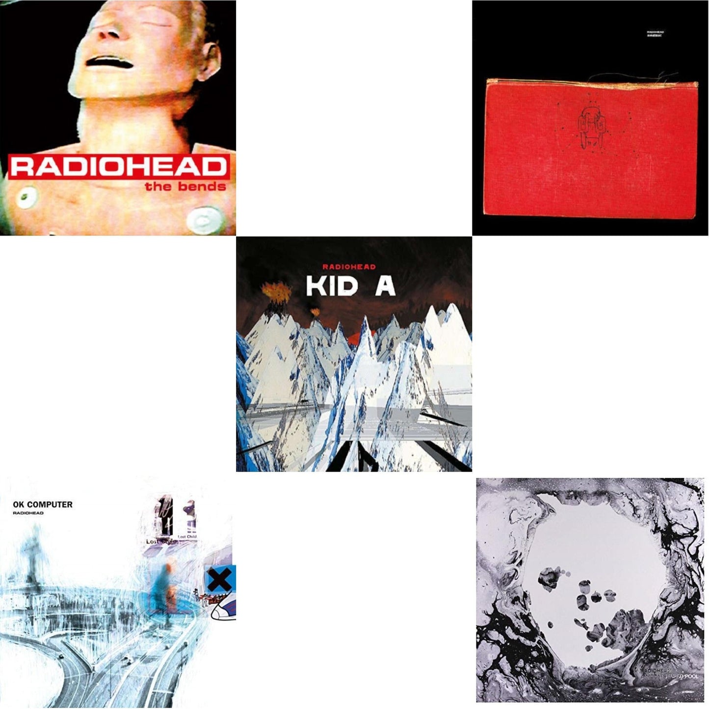Bends (180G) & Ok Computer (2LP/180G) & Kid A (2LP/180G) & Amnesiac (2LP/180G) & Moon Shaped Pool (Foil Gatefold Cover)