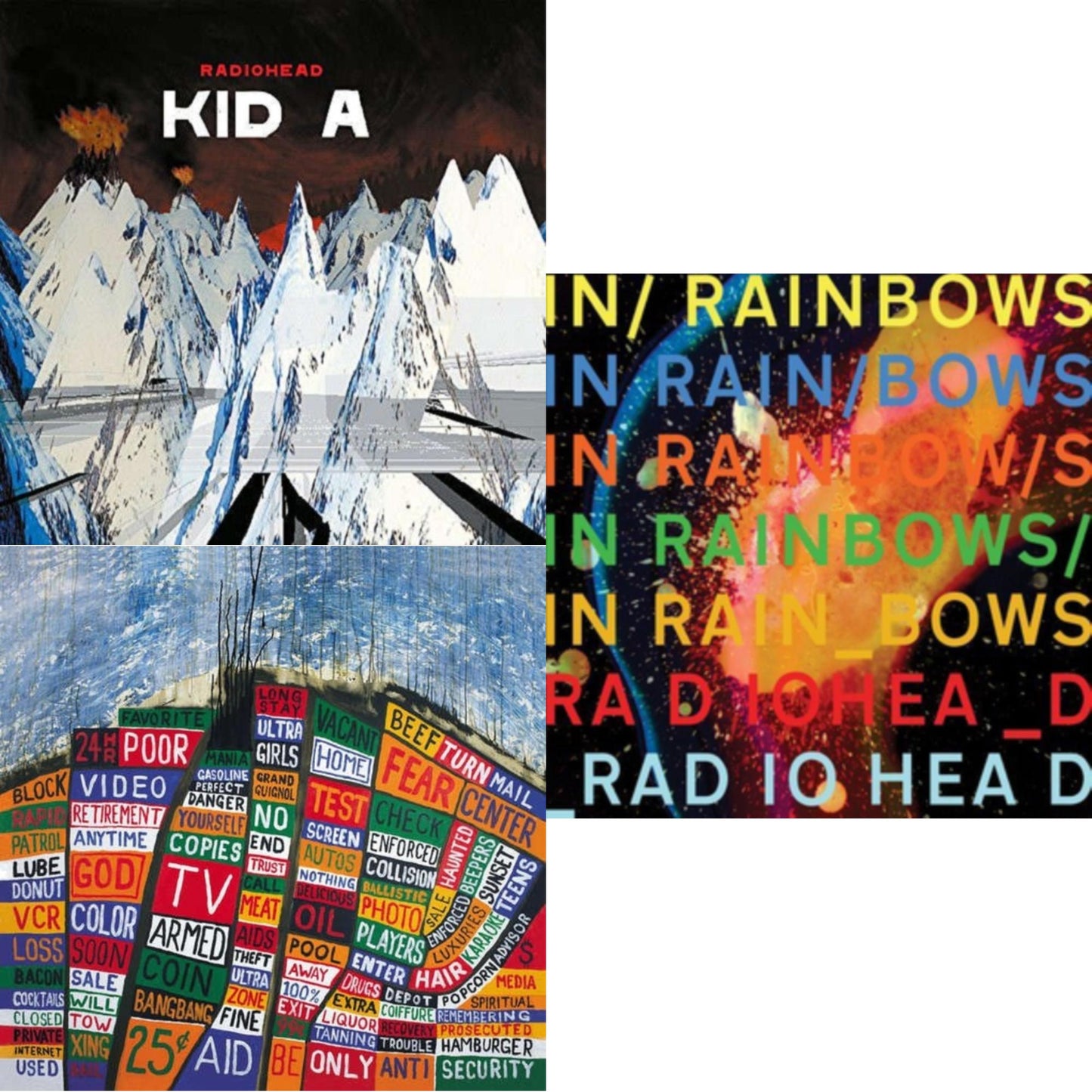 This is a 3 LP Vinyl SKU bundle.
1.This LP Vinyl is brand new.Format: LP VinylMusic Style: Alternative RockThis item's title is: Kid A (2LP/180G)Artist: RadioheadLabel: XL RECORDINGSBarcode: 634904078201Release Date: 4/1/2016
2.This LP Vinyl is brand new.