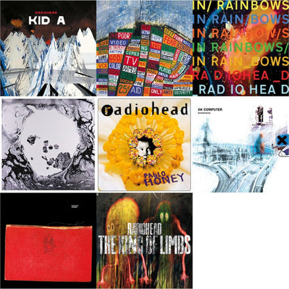 In Rainbows (180G) & Pablo Honey (180G) & Ok Computer (2LP/180G) & Kid A (2LP/180G) & Amnesiac (2LP/180G) & Hail To The Thief (2LP/45 RPM/180G) & King Of Limbs (180G) & Moon Shaped Pool (Foil Gatefold Cover)