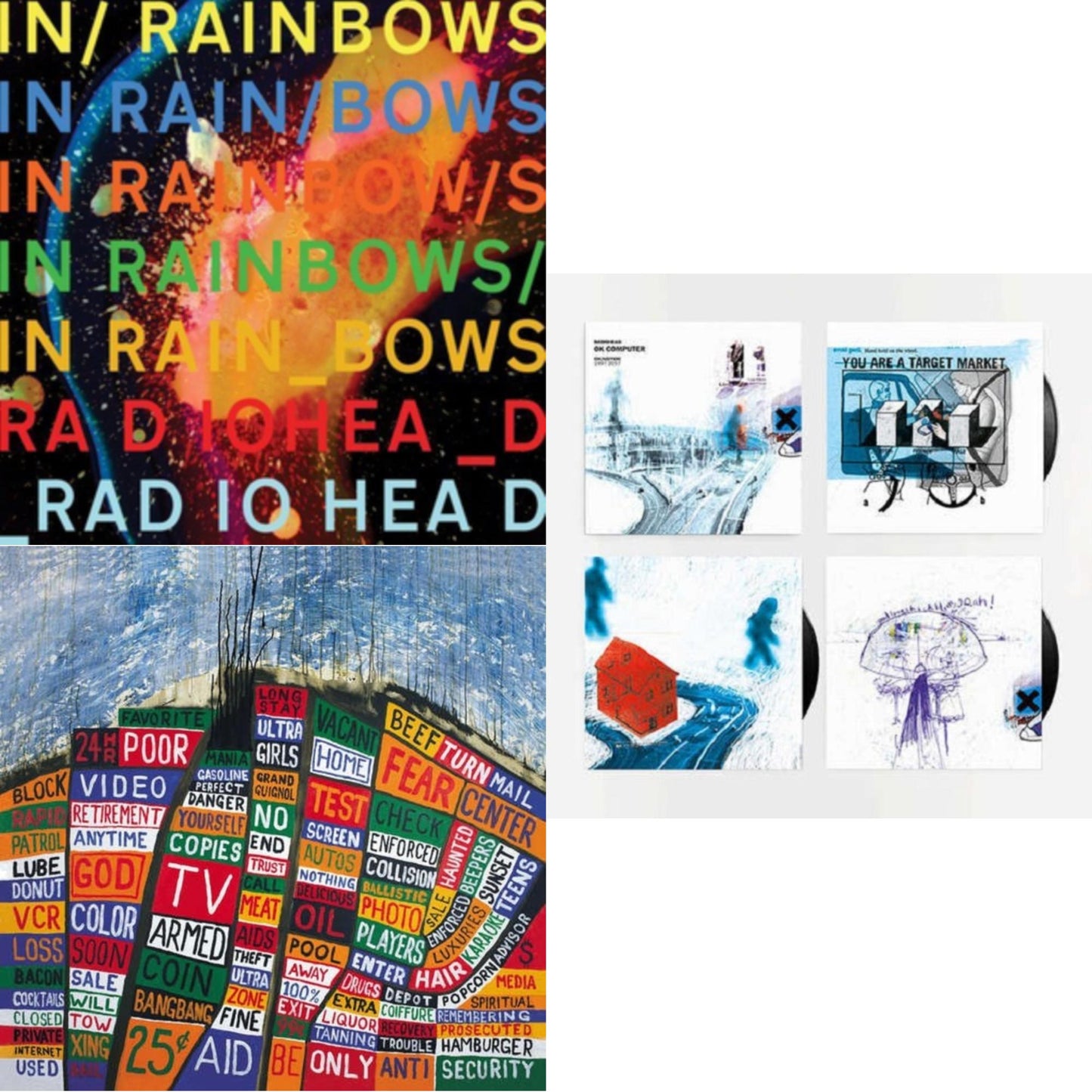 In Rainbows (180G) & Hail To The Thief (2LP/45 RPM/180G) & Ok Computer Oknotok (3LP/180G)