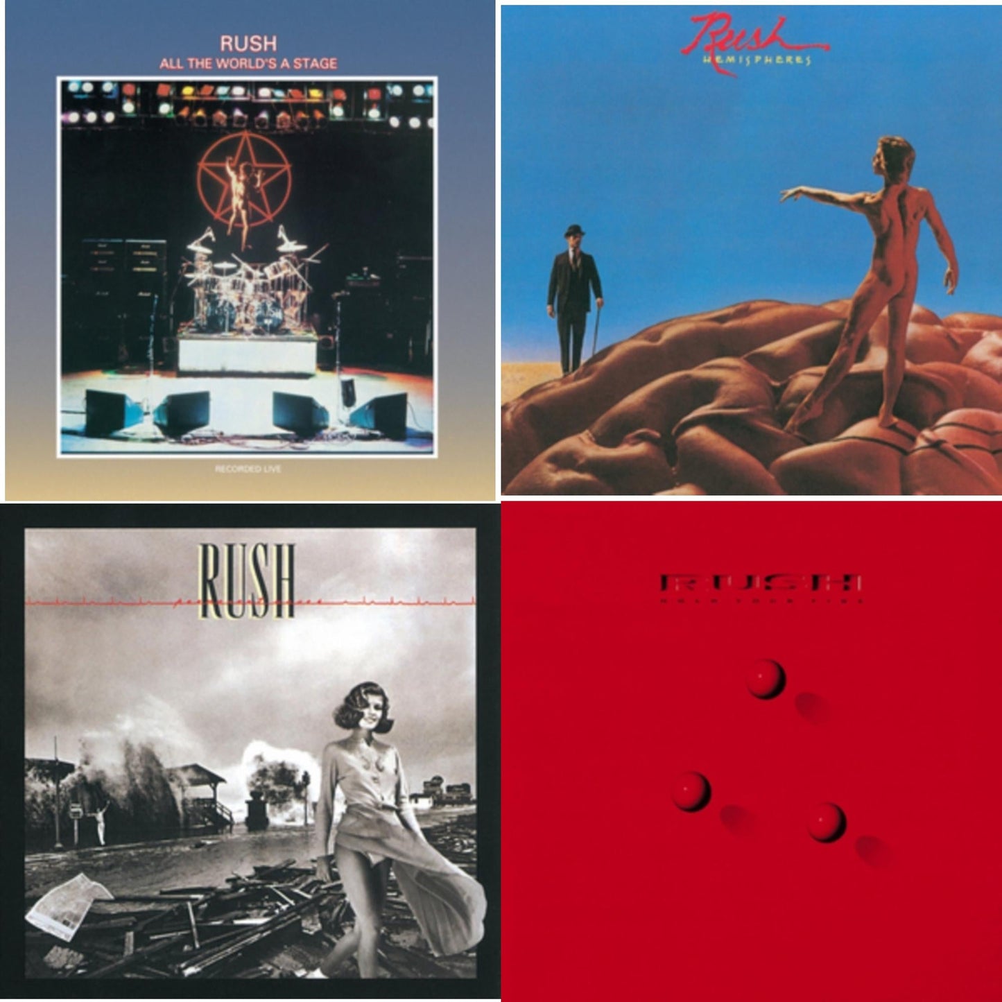 All The World's A Stage (180G) & Hemispheres (180G) & Permanent Waves (180G) & Hold Your Fire (180G)