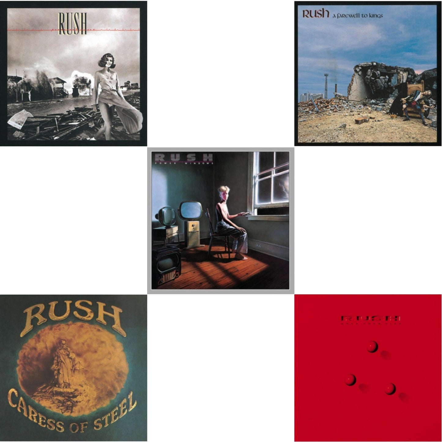 Caress Of Steel (180G/Dl Card) & Farewell To Kings (180G) & Permanent Waves (180G) & Power Windows (180G) & Hold Your Fire (180G)