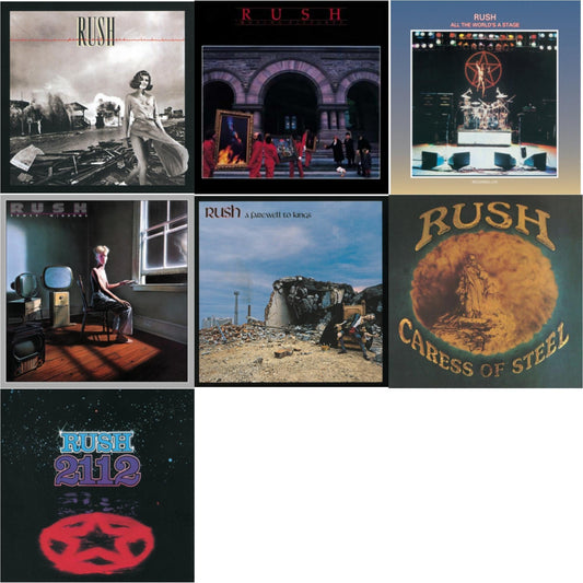 Caress Of Steel (180G/Dl Card) & All The World's A Stage (180G) & 2112 (180G) & Farewell To Kings (180G) & Permanent Waves (180G) & Moving Pictures (180G LP Vinyl/Dl Card) & Power Windows (180G)