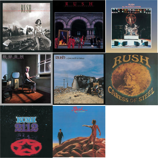 Caress Of Steel (180G/Dl Card) & All The World's A Stage (180G) & 2112 (180G) & Farewell To Kings (180G) & Hemispheres (180G) & Permanent Waves (180G) & Moving Pictures (180G LP Vinyl/Dl Card) & Power Windows (180G)