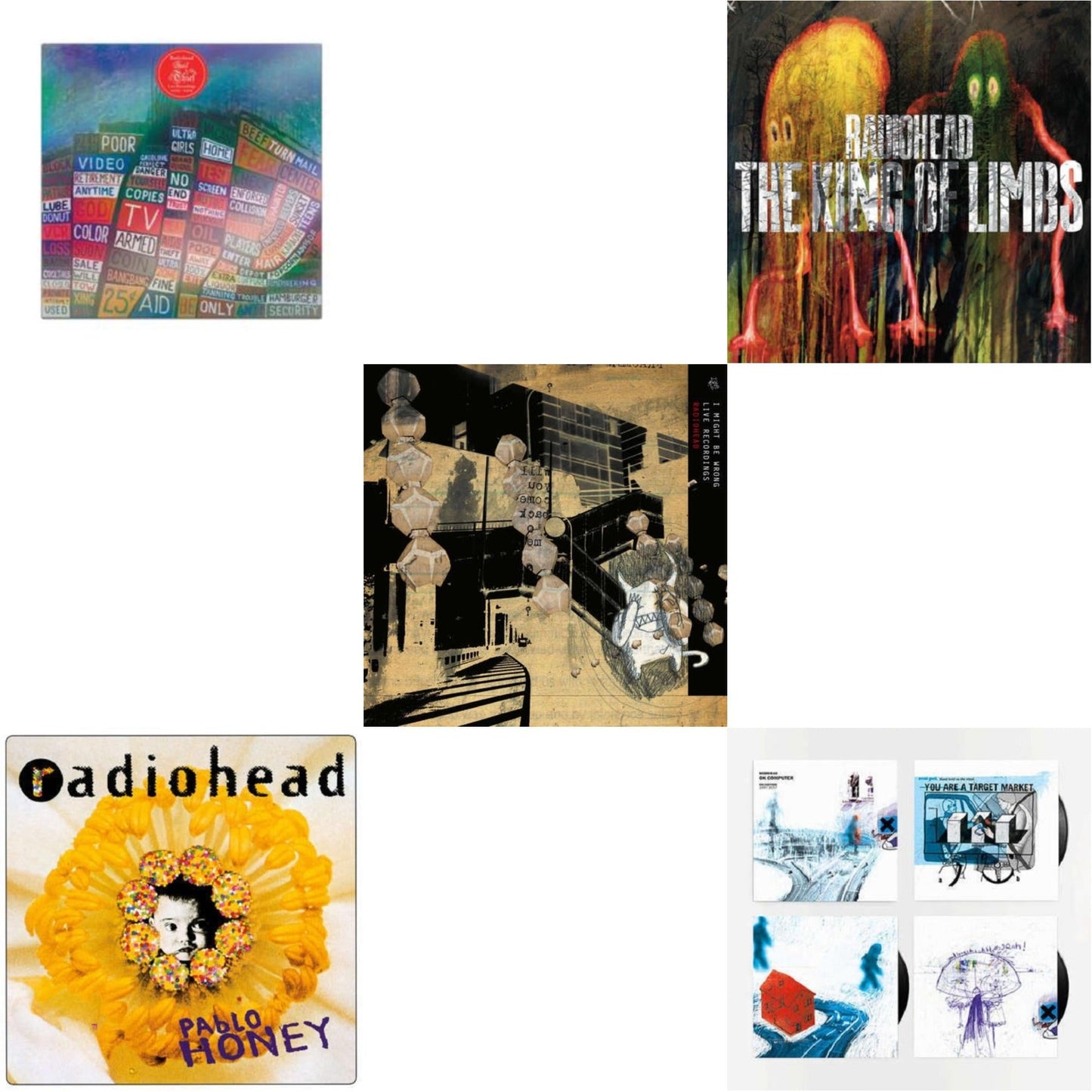 Hail To The Thief (Live Recordings 2003-2009) & Pablo Honey (180G) & I Might Be Wrong & King Of Limbs (180G) & Ok Computer Oknotok (3LP/180G)