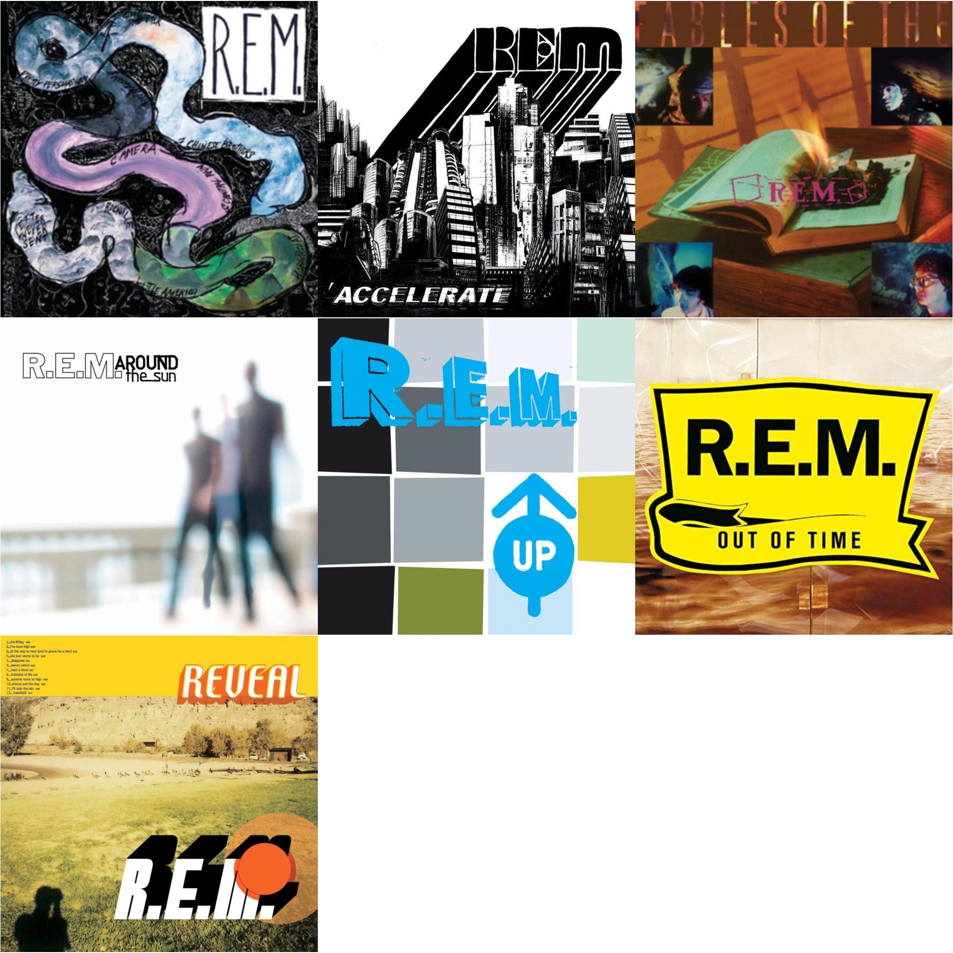 This is a 7 LP Vinyl SKU bundle.
1.This LP Vinyl is brand new.Format: LP VinylMusic Style: Alternative RockThis item's title is: Fables Of The ReconstructionArtist: R.E.M.Label: I.R.S. RecordsBarcode: 602465172270Release Date: 5/31/2024
2.This LP Vinyl is brand new.