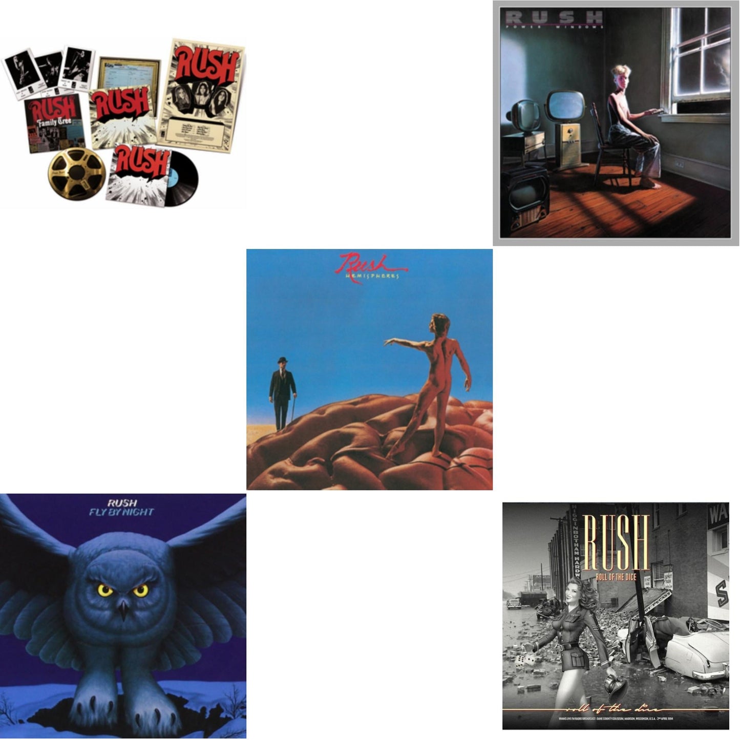 This is a 5 LP Vinyl SKU bundle.
1.This LP Vinyl is brand new.Format: LP VinylMusic Style: Hard RockThis item's title is: Rush (Rediscovered LP Box) (180G)Artist: RushLabel: UniversalBarcode: 602537727858Release Date: 4/29/2014
2.This LP Vinyl is brand new.