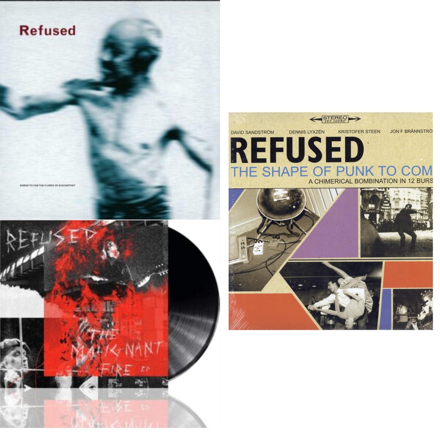 This is a 3 LP Vinyl SKU bundle.
1.This LP Vinyl is brand new.Format: LP VinylMusic Style: HardcoreThis item's title is: Songs To Fan The Flames Of Discontent (25Th Anniv)Artist: RefusedLabel: EPITAPHBarcode: 045778203536Release Date: 7/8/2022
2.This LP Vinyl is brand new.