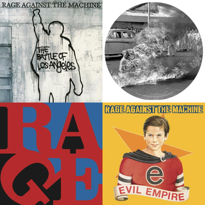 This is a 4 LP Vinyl SKU bundle.
1.This LP Vinyl is brand new.Format: LP VinylThis item's title is: Battle Of Los Angeles (180G LP Vinyl)Artist: Rage Against The MachineLabel: LEGACY/ EPICBarcode: 190758511917Release Date: 9/28/2018
2.This LP Vinyl is brand new.