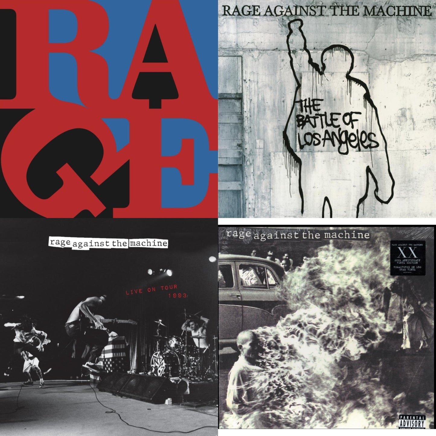 Renegades (180G LP Vinyl) & Battle Of Los Angeles (180G LP Vinyl) & Live On Tour 1993 (X) (2LP/140G/Side D Etching) & Rage Against The Machine
