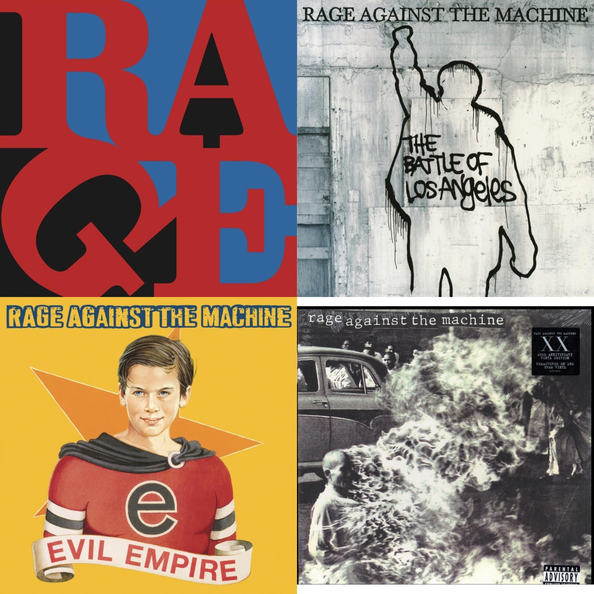 This is a 4 LP Vinyl SKU bundle.
1.This LP Vinyl is brand new.Format: LP VinylMusic Style: Alternative RockThis item's title is: Renegades (180G LP Vinyl)Artist: Rage Against The MachineLabel: LEGACY/ EPICBarcode: 190758440811Release Date: 9/28/2018
2.This LP Vinyl is brand new.