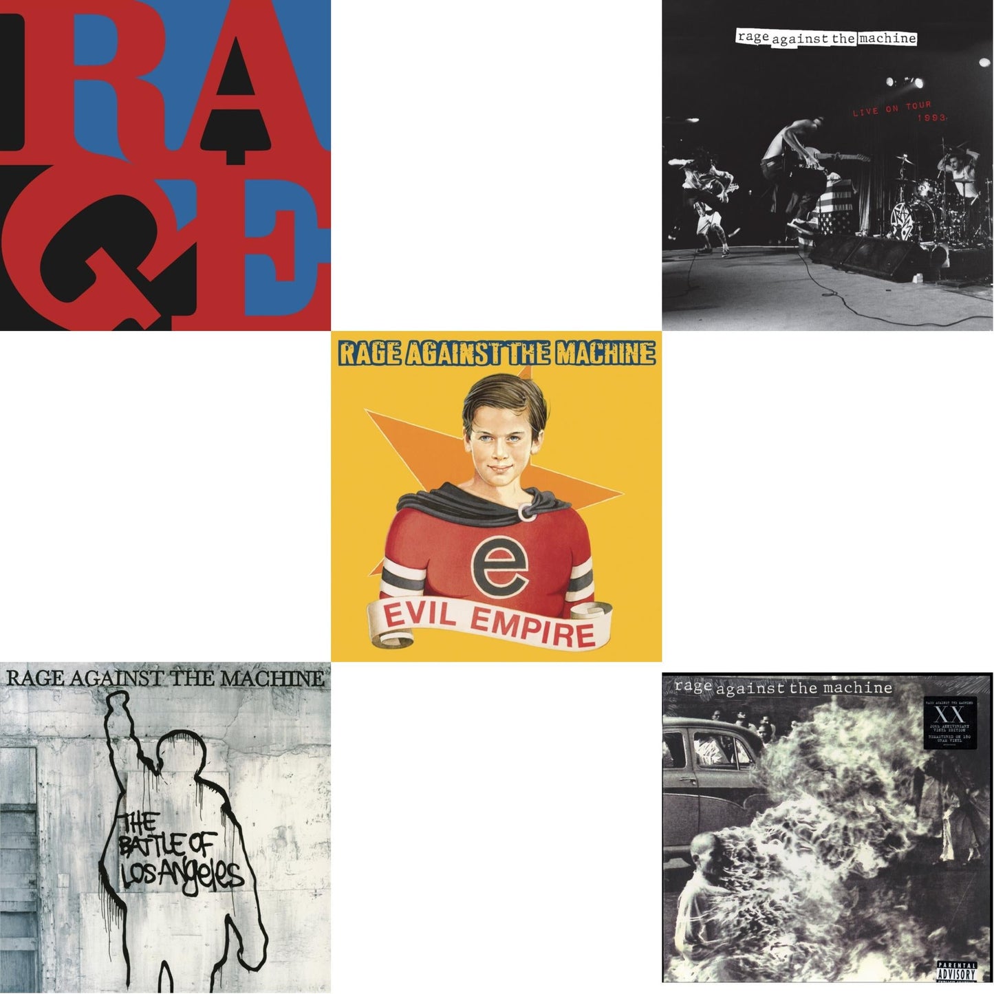 Renegades (180G) & Battle Of Los Angeles (180G LP Vinyl) & Evil Empire (Pa) (180G) & Live On Tour 1993 (X) (2LP/140G/Side D Etching) & Rage Against The Machine