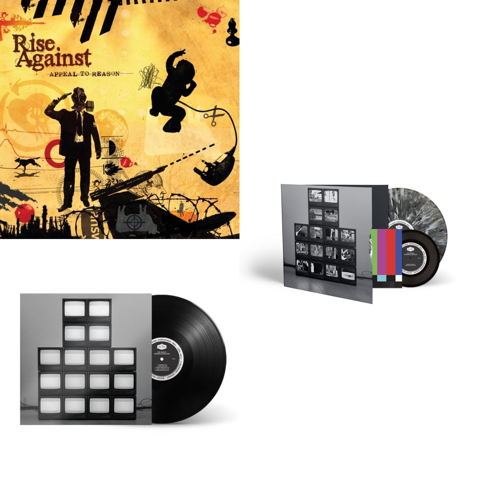 This is a 3 LP Vinyl SKU bundle.
1.This LP Vinyl is brand new.Format: LP VinylMusic Style: Alternative RockThis item's title is: Appeal To ReasonArtist: Rise AgainstBarcode: 602517850231Release Date: 10/14/2008
2.This LP Vinyl is brand new.