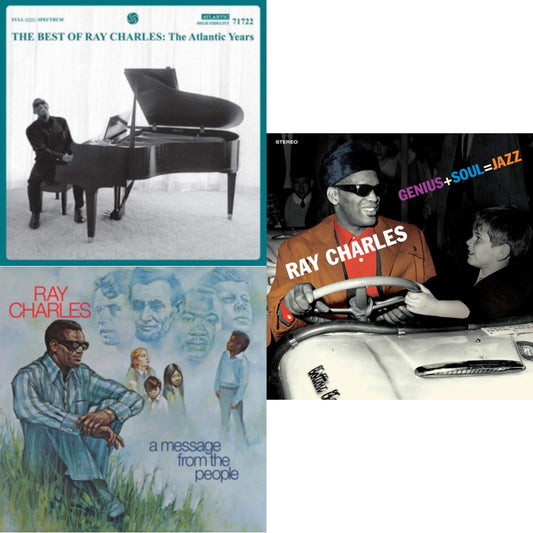 Best Of Ray Charles: The Atlantic Years (2LP/White Vinyl) & Message From The People (140G) & Genius + Soul = Jazz (Orange LP Vinyl)