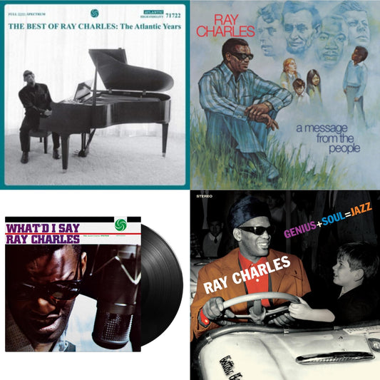 Best Of Ray Charles: The Atlantic Years (2LP/White Vinyl) & Message From The People (140G) & Genius + Soul = Jazz (Orange LP Vinyl) & What'd I Say (180G)