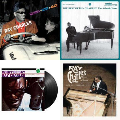 Ray Charles - Best Of Ray Charles: The Atlantic Years (2LP/White Vinyl) & Live In Stockholm 1972 (140G) & Genius + Soul = Jazz (Orange LP Vinyl) & What'd I Say (180G)