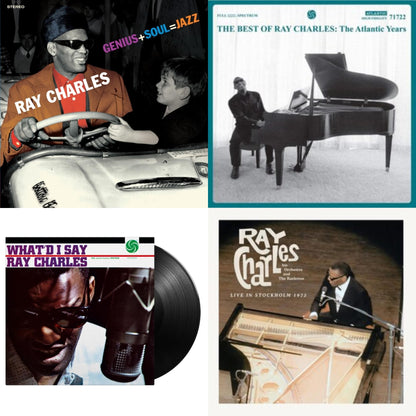 Ray Charles - Best Of Ray Charles: The Atlantic Years (2LP/White Vinyl) & Live In Stockholm 1972 (140G) & Genius + Soul = Jazz (Orange LP Vinyl) & What'd I Say (180G)