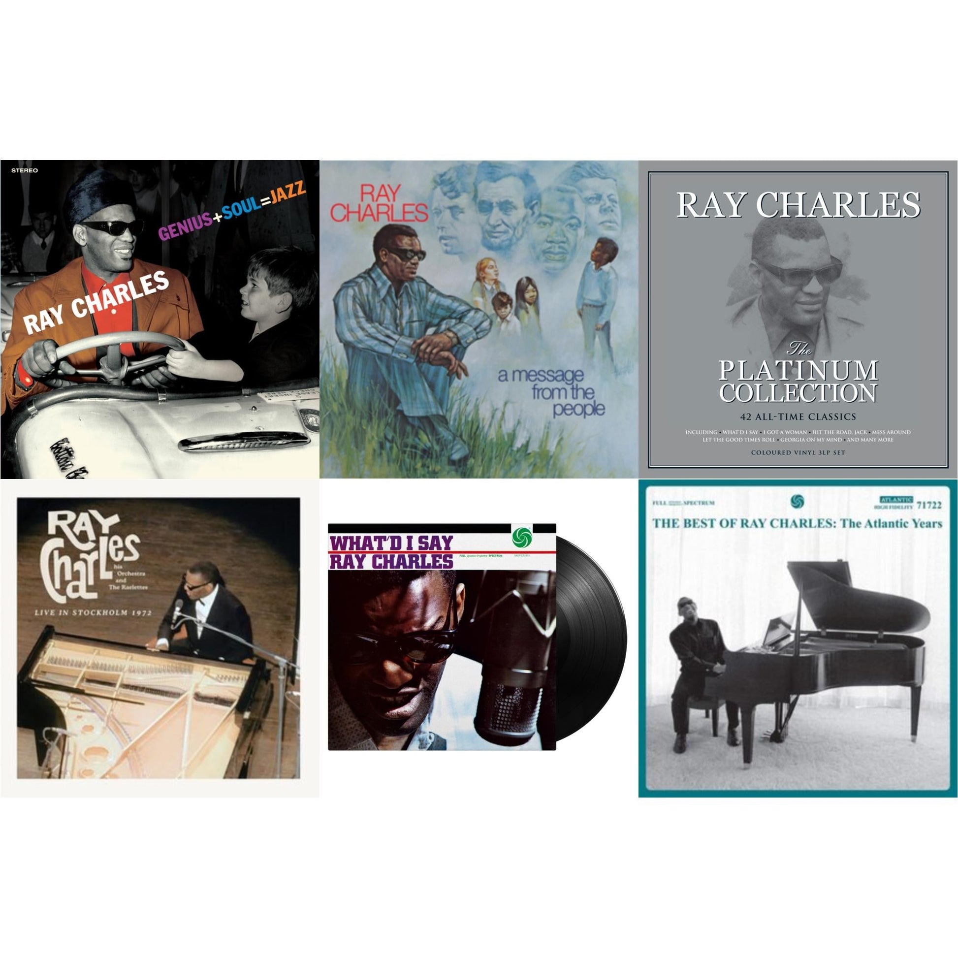 This is a 6 LP Vinyl SKU bundle.
1.This LP Vinyl is brand new.Format: LP VinylThis item's title is: Genius + Soul = Jazz (Orange LP Vinyl)Artist: Ray CharlesLabel: 20TH CENTURY MASTERWORKSBarcode: 8436563183751Release Date: 1/28/2022
2.This LP Vinyl is brand new.
