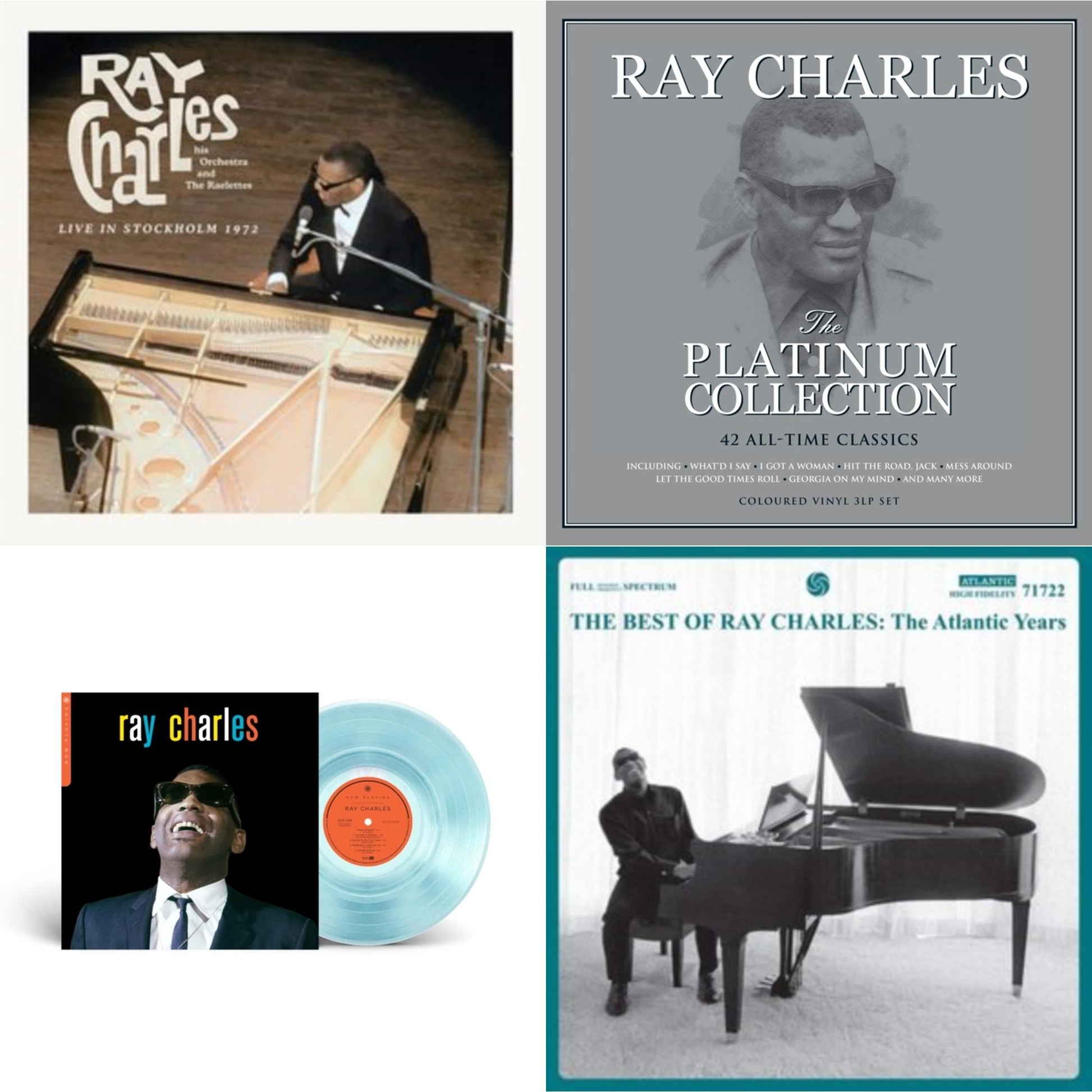 This is a 4 LP Vinyl SKU bundle.
1.This LP Vinyl is brand new.Format: LP VinylThis item's title is: Now Playing (Blue LP Vinyl) (Syeor)Artist: Ray CharlesBarcode: 081227817787Release Date: 1/26/2024
2.This LP Vinyl is brand new.