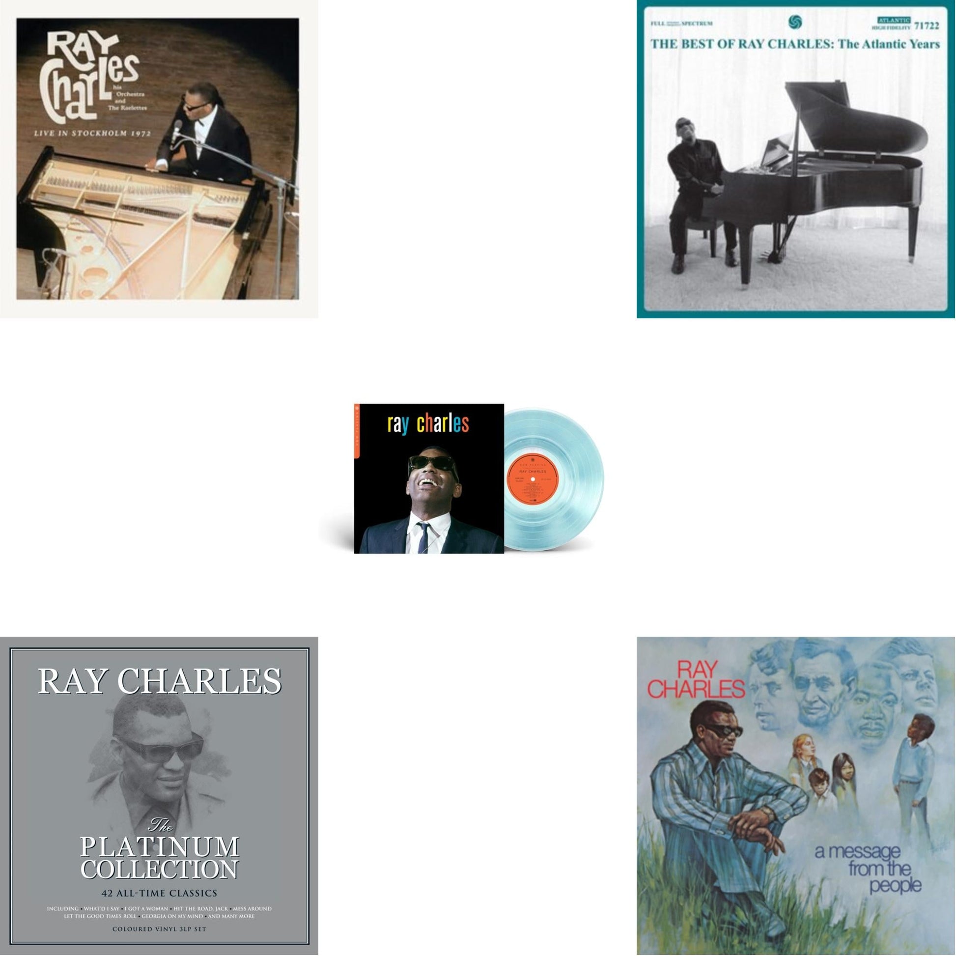 This is a 5 LP Vinyl SKU bundle.
1.This LP Vinyl is brand new.Format: LP VinylThis item's title is: Now Playing (Blue LP Vinyl) (Syeor)Artist: Ray CharlesBarcode: 081227817787Release Date: 1/26/2024
2.This LP Vinyl is brand new.