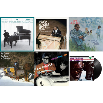 Best Of Ray Charles: The Atlantic Years (2LP/White Vinyl) & Live In Stockholm 1972 (140G) & Message From The People (140G) & Spirit Of Christmas & Genius + Soul = Jazz (Orange LP Vinyl) & What'd I Say (180G)