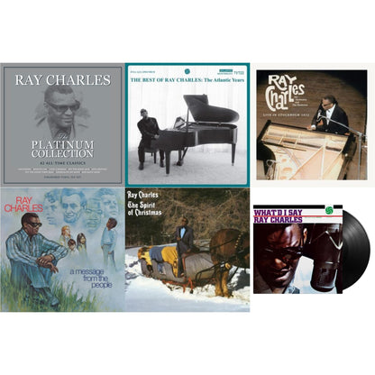 Platinum Collection (White LP Vinyl) & Best Of Ray Charles: The Atlantic Years (2LP/White Vinyl) & Live In Stockholm 1972 (140G) & Message From The People (140G) & Spirit Of Christmas & What'd I Say (180G)