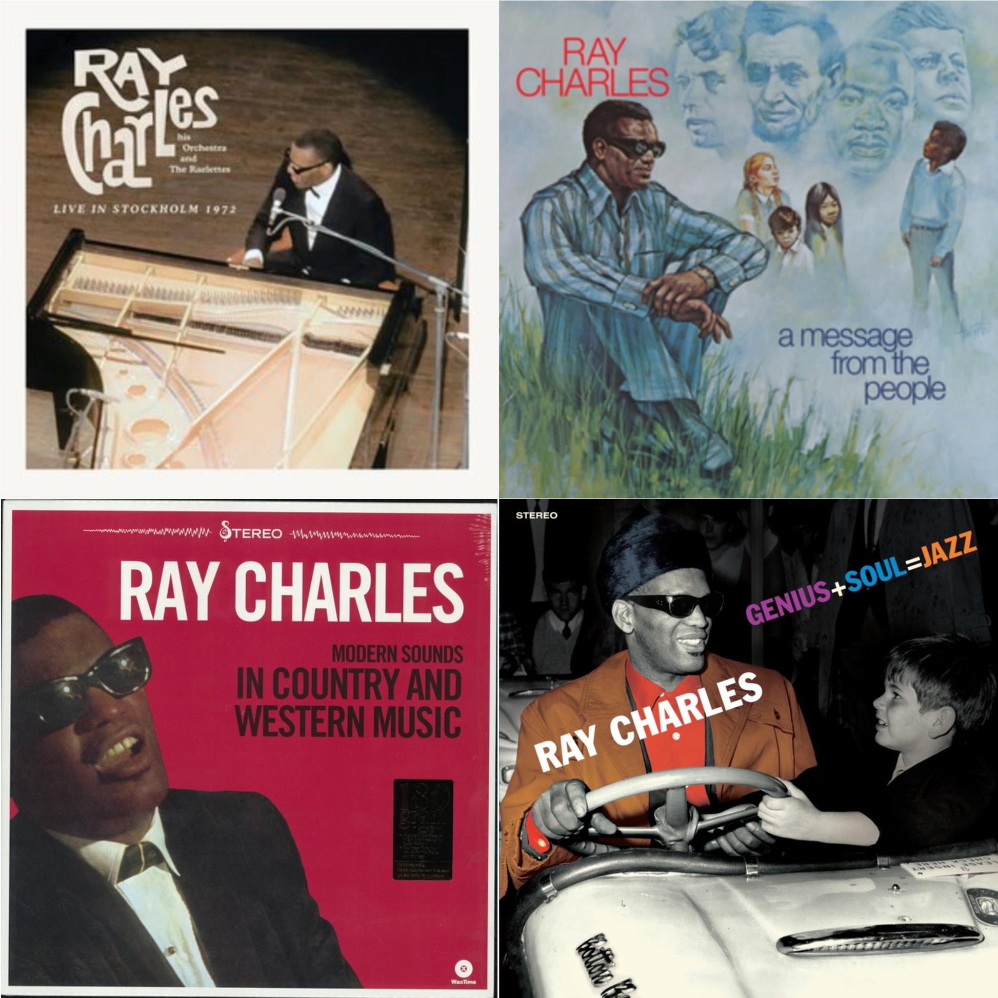 This is a 4 LP Vinyl SKU bundle.
1.This LP Vinyl is brand new.Format: LP VinylMusic Style: Rhythm & BluesThis item's title is: Live In Stockholm 1972 (140G)Artist: Ray CharlesLabel: TANGERINE RECORDSBarcode: 708857211111Release Date: 10/25/2021
2.This LP Vinyl is brand new.