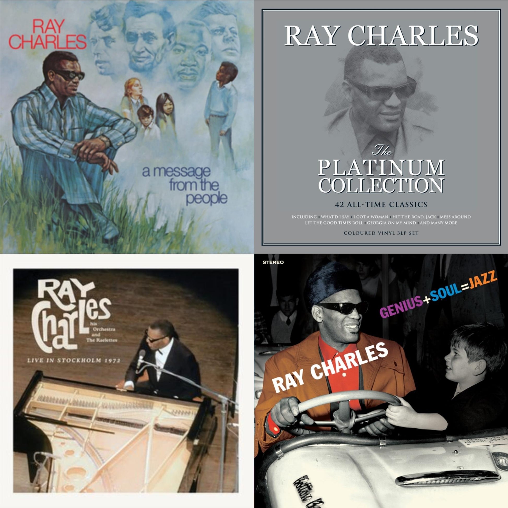 This is a 4 LP Vinyl SKU bundle.
1.This LP Vinyl is brand new.Format: LP VinylMusic Style: Soul-JazzThis item's title is: Message From The People (140G)Artist: Ray CharlesLabel: TANGERINE RECORDSBarcode: 708857212217Release Date: 6/24/2022
2.This LP Vinyl is brand new.