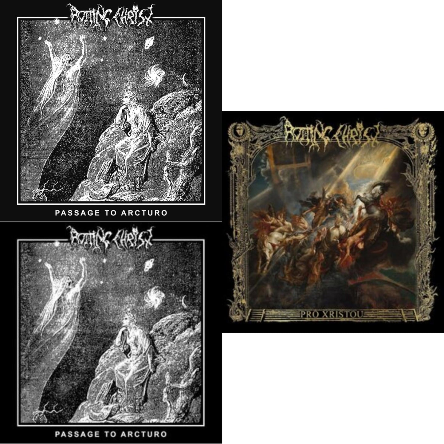 This is a 3 LP Vinyl SKU bundle.
1.This LP Vinyl is brand new.Format: LP VinylMusic Style: Black MetalThis item's title is: Passage To Arcturo (Clear White Marble LP Vinyl)Artist: Rotting ChristLabel: SEASON OF MISTBarcode: 822603269017Release Date: 11/1/2024
2.