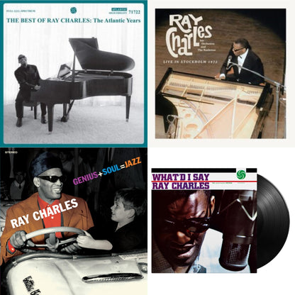 Best Of Ray Charles: The Atlantic Years (2LP/White Vinyl) & Live In Stockholm 1972 (140G) & Genius + Soul = Jazz (Orange LP Vinyl) & What'd I Say (180G)