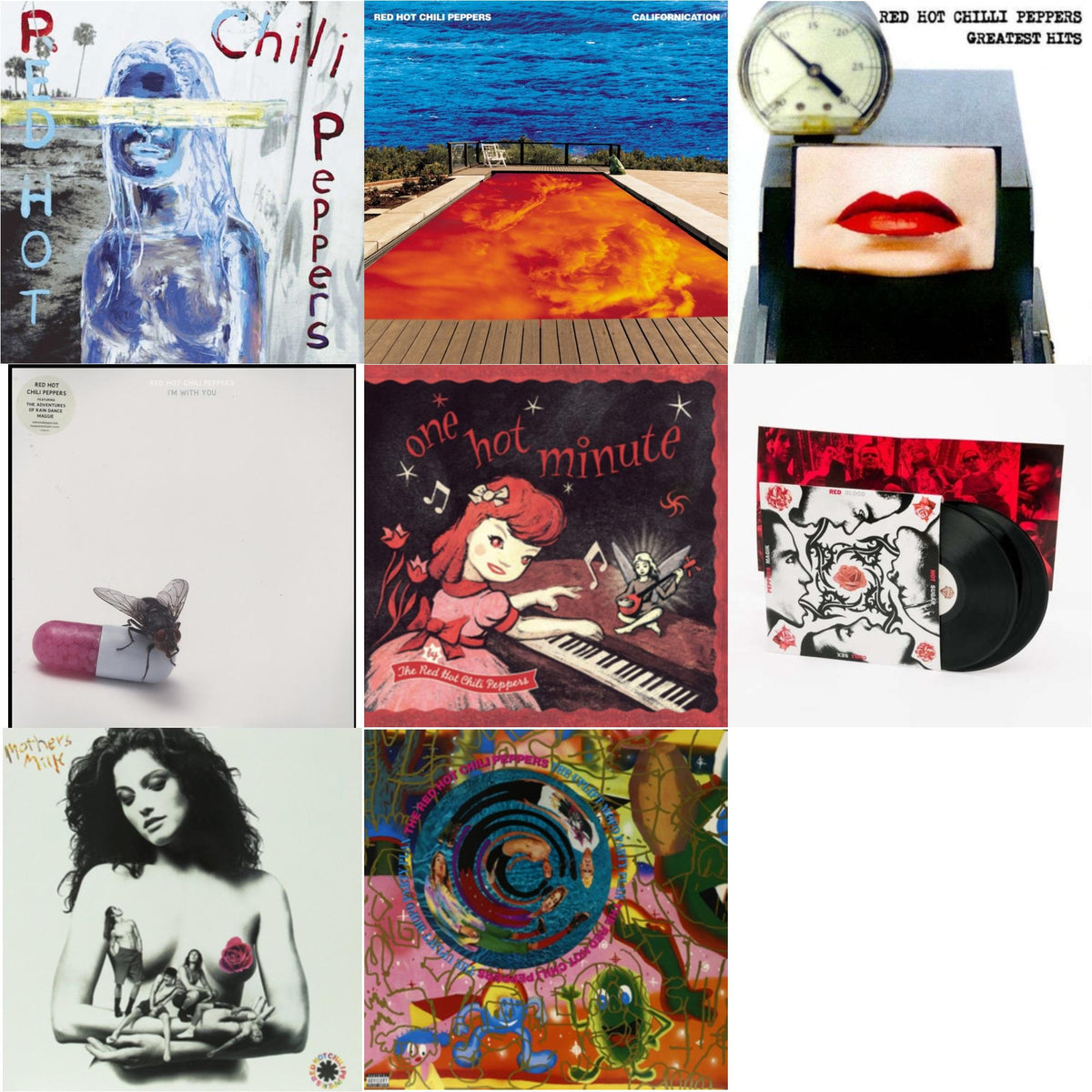 By The Way & Californication (2LP/Red & Blue Vinyl) & Greatest Hits (X) & I'm With You & One Hot Minute & Blood Sugar Sex Magik & Mother's Milk & Uplift Mofo Party Plan