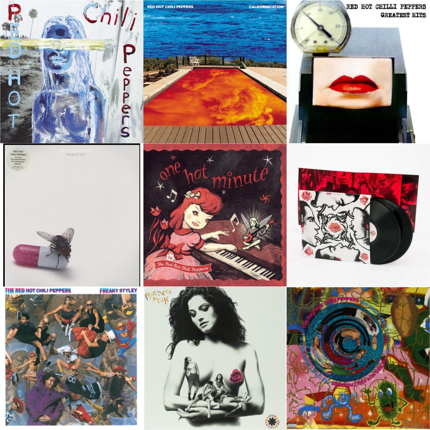 By The Way & Californication (2LP/Red & Blue Vinyl) & Greatest Hits (X) & I'm With You & One Hot Minute & Blood Sugar Sex Magik & Freaky Styley & Mother's Milk & Uplift Mofo Party Plan