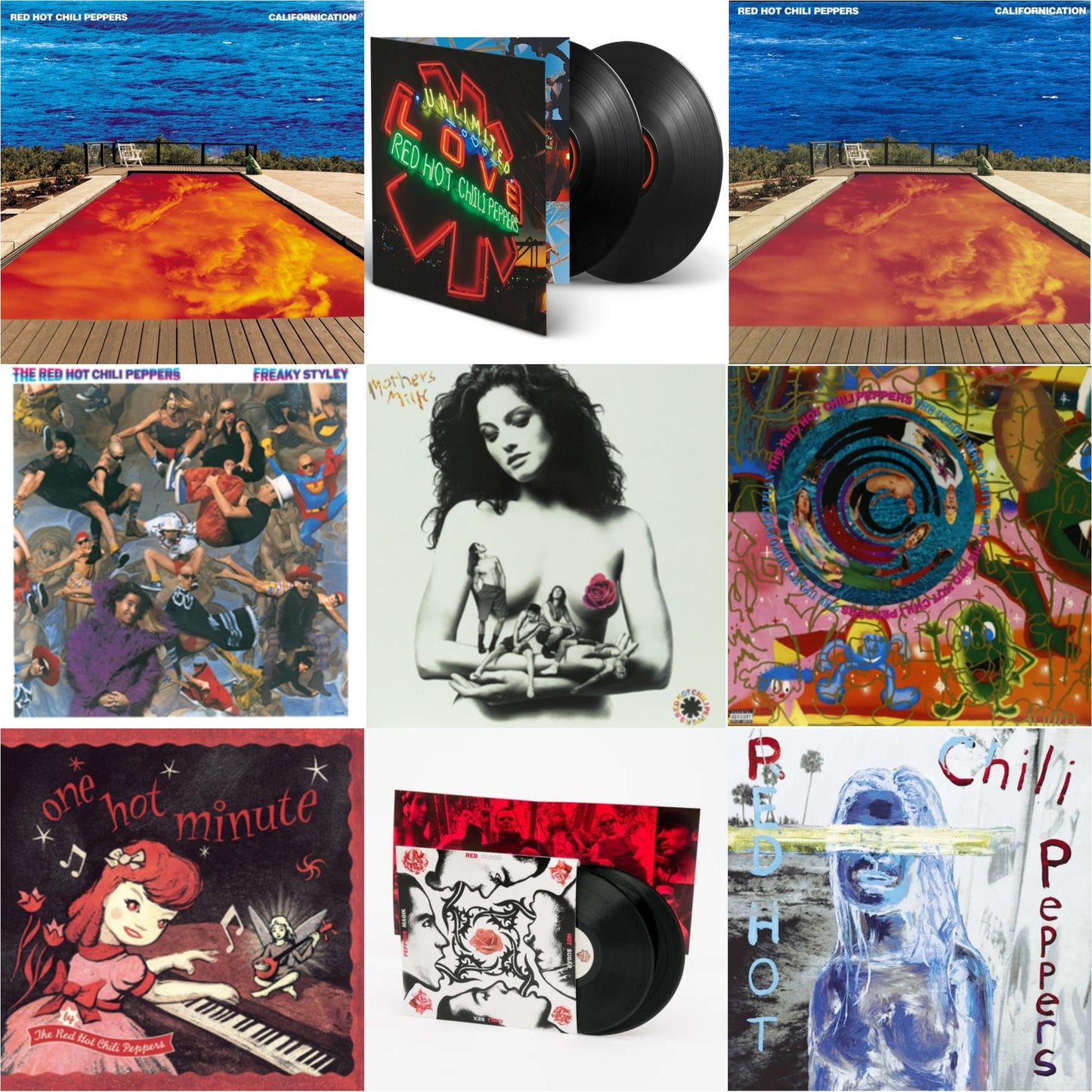 Californication (2LP/180G) & By The Way & Californication (2LP/Red & Blue Vinyl) & Unlimited Love (Deluxe/2LP) & One Hot Minute & Blood Sugar Sex Magik & Freaky Styley & Mother's Milk & Uplift Mofo Party Plan
