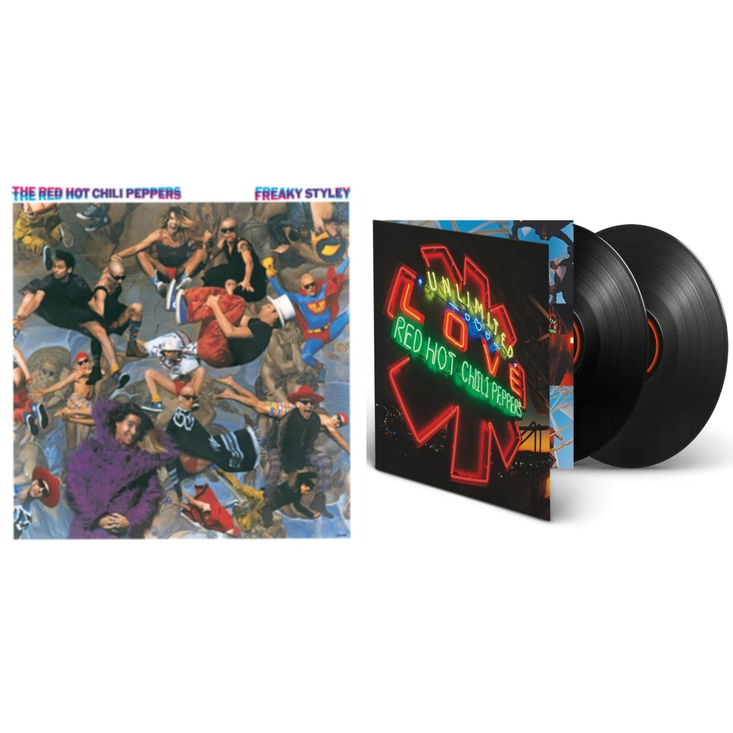 This is a 2 LP Vinyl SKU bundle.
1.This LP Vinyl is brand new.Format: LP VinylMusic Style: Alternative RockThis item's title is: Freaky StyleyArtist: Red Hot Chili PeppersLabel: Enigma (4)Barcode: 5099969817113Release Date: 6/16/2009
2.This LP Vinyl is brand new.