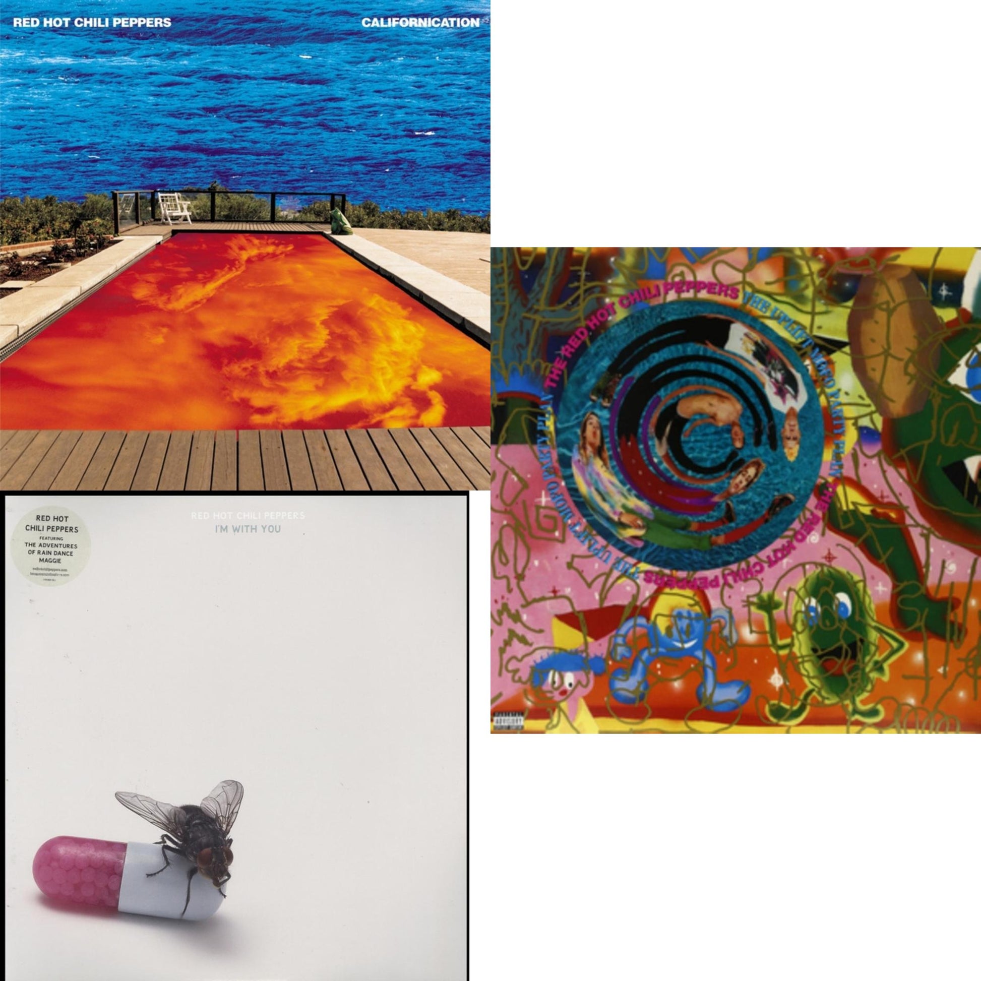 This is a 3 LP Vinyl SKU bundle.
1.This LP Vinyl is brand new.Format: LP VinylThis item's title is: Californication (2LP/Red & Blue Vinyl)Artist: Red Hot Chili PeppersBarcode: 093624843276Release Date: 7/26/2024
2.This LP Vinyl is brand new.