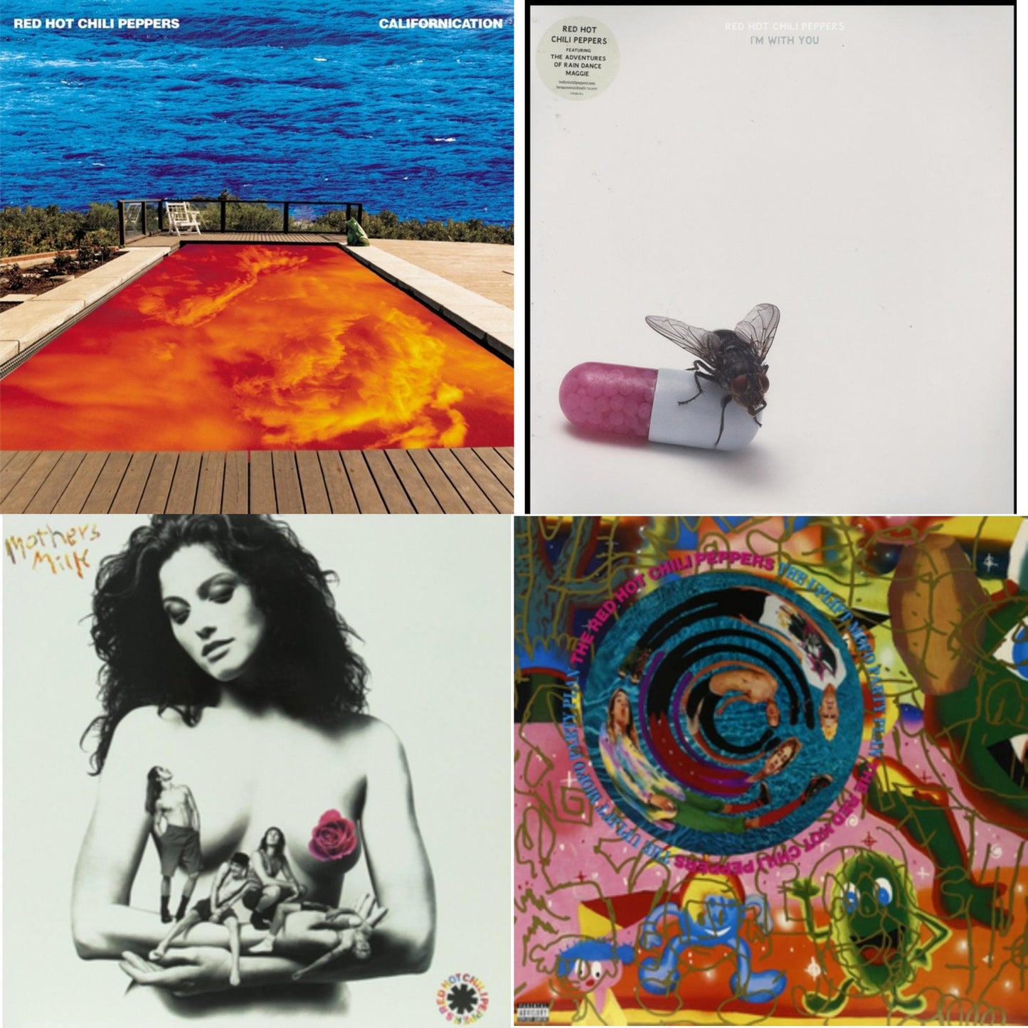 This is a 4 LP Vinyl SKU bundle.
1.This LP Vinyl is brand new.Format: LP VinylThis item's title is: Californication (2LP/Red & Blue Vinyl)Artist: Red Hot Chili PeppersBarcode: 093624843276Release Date: 7/26/2024
2.This LP Vinyl is brand new.