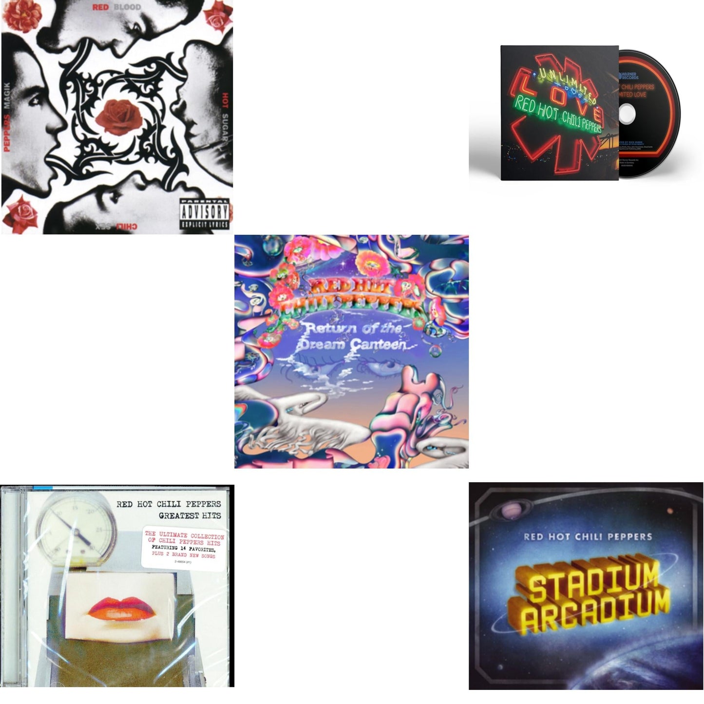 Blood Sugar Sex Magik & Greatest Hits & Return Of The Dream Canteen & Unlimited Love & Stadium Arcadium
