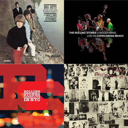 Big Hits (High Tide Green Grass LP Vinyl) & Bigger Bang Live On Copacabana Beach (Multi Color Vinyl/3LP) & Licked Live In Nyc (White Vinyl/3LP) & Exile On Main Street (2LP)